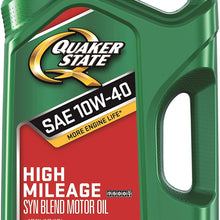 Quaker State 550044938-3PK High Mileage 10W-40 Motor Oil (SN), 5 Quart, 3 Pack