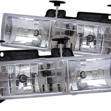 Spyder Auto HD-YD-CCK88-C Chevy C/K Series 1500/2500/3500/Chevy Tahoe/GMC C/K Series 1500/2500/3500/GMC Jimmy/GMC Yukon Chrome Crystal Glass Headlight