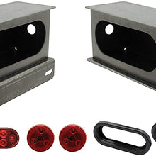 Extreme Max 5001.1352 Weld-On Steel Taillight Kit with License Plate Bracket and LED Lights