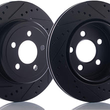 Perfit Liner Rear Drilled and Slotted Pair Disc Brake Rotor Compatible With NISSAN Altima 2002-2018, NISSAN Juke 2011-2017, NISSAN Maxima 2004-2008, NISSAN Sentra 2007-2019