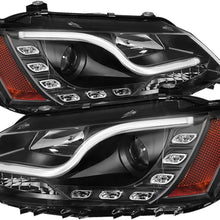 Spyder Auto (PRO-YD-VJ11-LTDRL-BK) Volkswagen Jetta Black Projector Headlight with LED DRL Tube (Black)
