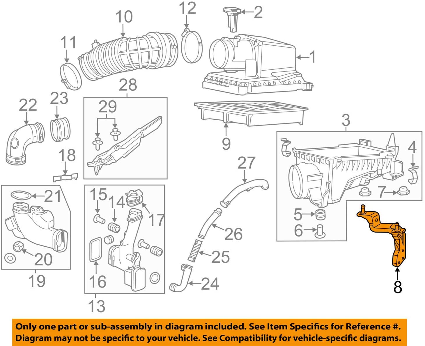 Genuine Honda 17268-RX0-A00 Air Cleaner Stay