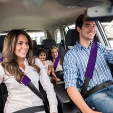 MIRKOO Car Seat Belt Cover Pad, 2-Pack Soft Car Safety Seat Belt Strap Shoulder Pad for Adults and Children, Suitable for Car Seat Belt, Backpack, Shoulder Bag, Laptop Computer Bag (Purple)