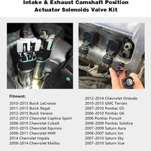Intake & Exhaust Camshaft Position Actuator Solenoids for Chevy Cobalt, HHR, Malibu, Equinox, GMC Terrain, Pontiac G6 2.0L / 2.2L / 2.4L Replaces Part 12655421 12655420 and More