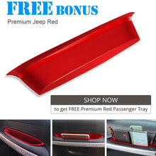 JOINT STARS GrabTray Passenger Storage Tray Organizer Grab Handle Accessory Box for 2011-2018 Jeep Wrangler JK JKU, Interior Accessories, Black/Red