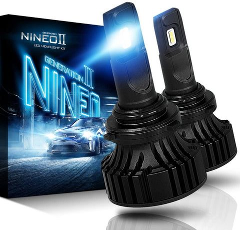 NINEO 9006 HB4 LED Headlight Bulbs | CREE Chips 12000Lm 6500K Extremely Bright All-in-One Conversion Kit | 360 Degree Adjustable Beam Angle