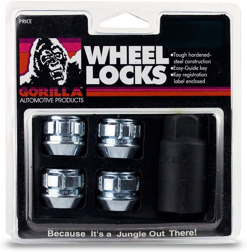 Gorilla Automotive 78631N Acorn Open End Wheel Locks (12mm x 1.50 Thread Size) - Pack of 4