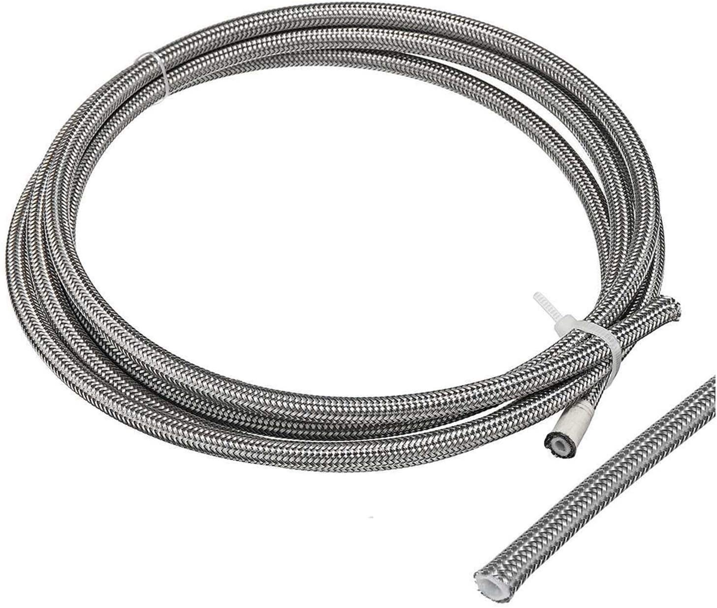 RJJX 2m AN3 Braided Stainless Steel 3AN AN3 an-3 Brake Hose PTEF Hydraulic Brake Fuel Line Hose