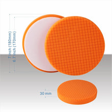 SPTA 5Pcs 7" Face for 6.7'' Backing Plate 7"/180mm Compound Buffing Sponge Pads Polishing Pads Kit Buffing Pad For Car Buffer Polisher Sanding,Polishing, Waxing