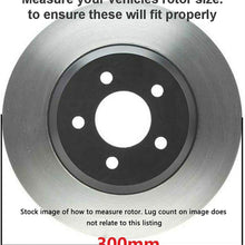 Detroit Axle - Pair (2) Front Disc Brake Kit Rotors w/Ceramic Pads w/Hardware & Brake Kit Cleaner & Fluid for 2003-2008 Honda Pilot