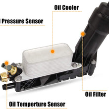 68105583AF Engine Oil Cooler Filter Housing Adapter | Compatible With 2014-2017 Chrysler 200, 300 | Dodge Challenger, Grand Caravan | Jeep Grand Cherokee, Wrangler | Ram 3.6L V6 | Replaces 68105583AA