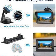 B-Qtech 5 inch 1080P AHD Backup Camera, IPS 180° Wide Angle Night Vision IP68 Waterproof Rear View Reversing Camera Monitor Kit for Cars, Vans, Trucks, Support Mirror Image/DIY Guide Lines