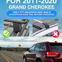 Autekcomma Roof Rack Crossbars for 2011-2021 Grand Cherokee Anti-Theft Lock Mechanism Black Matte Aluminum Anti-Corrosion crossbars