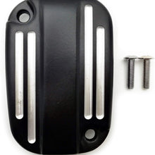 AfterMokit Front Brake Fluid Reservoir Cap Right Caliper Master Cylinder Cover for Harley Davidson Electra Glide Road King Ultra Classic Ultra Limited Street Glide Road Glide Heritage Softail Black