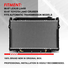 1917 Factory Style Aluminum Cooling Radiator Replacement for 93-97 Toyota Land Cruiser/Lexus LX450 AT