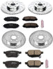 Power Stop K4140 Front & Rear Brake Kit with Drilled/Slotted Brake Rotors and Z23 Evolution Ceramic Brake Pads