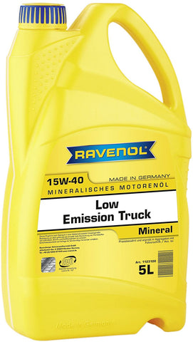 RAVENOL J1A1880 Low Emission Truck 15W-40 Heavy Duty Diesel Motor Oil API CJ-4 / SM (5 Liter)