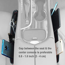 HomTrip Car Seat Gap Filler, Universal Console Side Organizer, Premium PU Full Leather Pockets, Storage Phone Money Cards Keys Remote, Pack of 2 (13.5” x 4” x 2”)