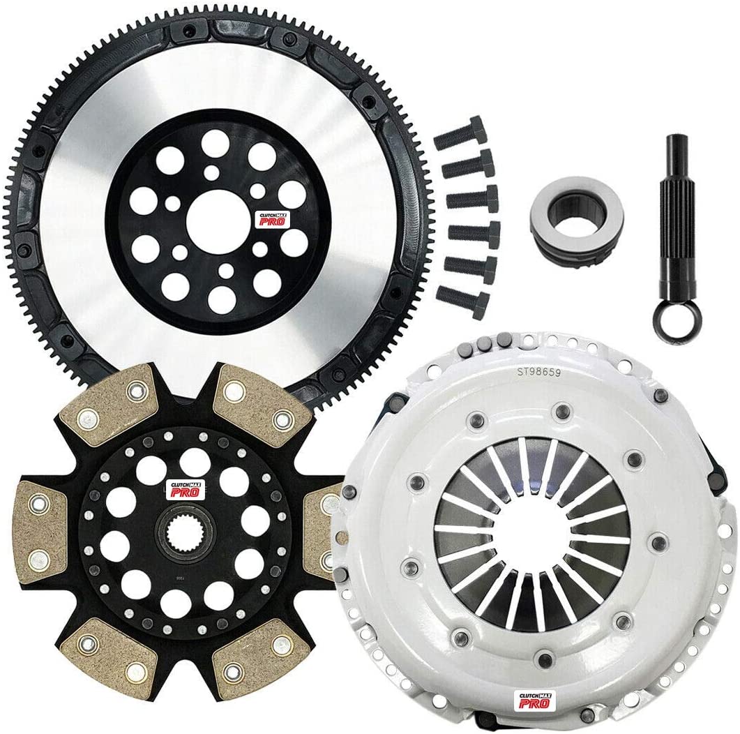 ClutchMaxPRO Performance Stage 4 Clutch Kit & Chromoly Flywheel for1997-2005 Audi A4 1.8T B5 B6, VW Passat 1.8T 5-speed (CP02027HDDLSF-ST4)