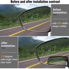 Audew 2 Pack Square Blind Spot Mirror 360° ABS Glass for All Universal Vehicles Car Fit Stick-on Design