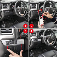 Senzeal ABS Car Interior Central Dashboard Console Cover Trim Frame for Toyota Highlander 2015 2016 2017 2018 2019 3PCS
