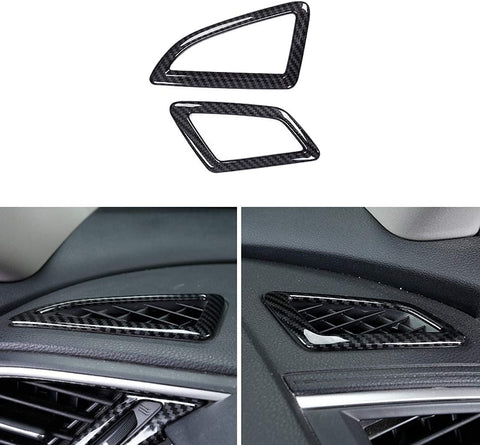 HKPKYK Car Dashboard Air Conditioner Vent Trim Frame ABS Carbon Fiber Style Decoration Accessories,for Honda Civic 2019 2018 2017 2016