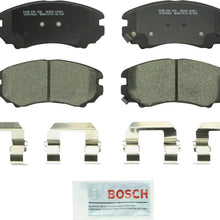 Bosch BC924 QuietCast Premium Ceramic Disc Brake Pad Set For Select Hyundai Azera, Elantra, Sonata, Tiburon, Tucson; Kia Amanti, Magentis, Optima, Soul, Sportage; Front