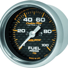 Auto Meter 4763 Carbon Fiber Electric Fuel Pressure Gauge