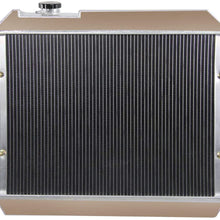 CoolingSky 4 Row Aluminum Radiator +Fan Shroud &Thermostat Relay Kit for 1961-1966 Chevy C10 C20 C30 K10 K20 Pickup Suburban,More GM Cars