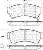 Centric (104.11640) Posi Quiet Brake Pad, Metallic
