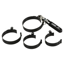 ARES 56039 - 4-in-1 Swivel Oil Filter Wrench - 2 3/8" to 4 3/8" (60mm to 110mm) Capacity - 180 Degree Swivel for Better Access, Self-Tightens on Filter