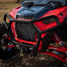 SuperATV Heavy Duty Front Brush Guard Bumper for Polaris RZR XP Turbo S (2018+) - Black - With 5000 lb. Winch and Winch Mount - 100% Bolt On for Easy Installation!