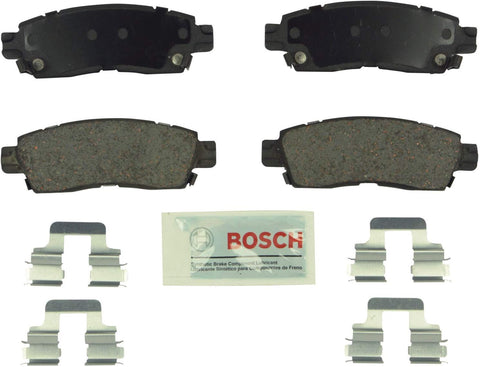 Bosch BE883H Blue Disc Brake Pad Set with Hardware for Select Buick, Cadillac, Chevrolet, GMC, Isuzu, Oldsmobile, Saab, and Saturn Vehicles - REAR