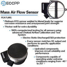 ECCPP Mass Air Flow Sensor Meter Hot Wire Sensor AFM MAF for Cadillac Escalade Chevrolet Avalanche Silverado Suburban Tahoe Gmc Sierra Yukon Denali XL 2002 2003 2004 2005 2006