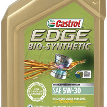 Castrol 06555 EDGE Bio-Synthetic 5W-30 Advanced Full Synthetic Motor Oil, 1 quart, 1 Pack