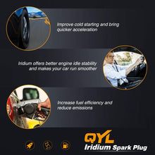 Set of 6 QYL Laser Iridium Spark Plugs Replacement# 3657 IZFR5K11