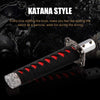 RYANSTAR Katana Shift Knob Samurai Sword Gear Shifter with 4 Adapters Universal Fit for Manual Cars Most Automatic Cars with 4 Adapters Black+Red