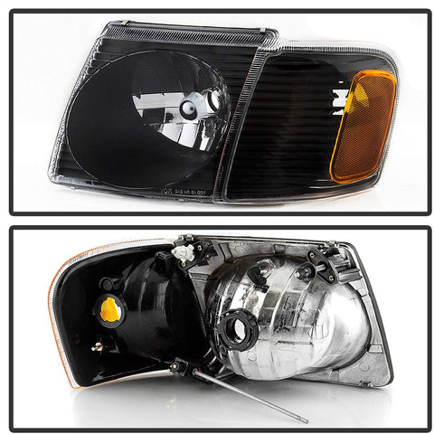 Spyder Auto 9042614 OEM Style Headlights 4 pc. w/Corner Black OEM Style Headlights