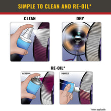 Airaid 720-479 Universal Clamp-On Air Filter: Oval Tapered; 6 in (152 mm) Flange ID; 6.875 in (175 mm) Height; 9 in x 7.25 in (229 mm x 184 mm) Base; 6.25 in x 3.75 in (159 mm x95 mm) Top