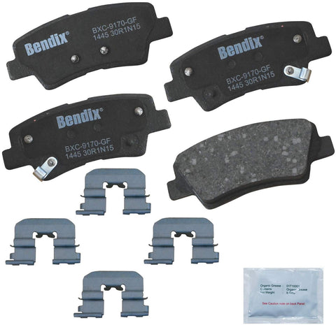 Bendix Premium Copper Free CFC1445 Premium Copper Free Ceramic Brake Pad (with Installation Hardware Rear)