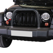 OMAC Auto Accessories Bull Bar | Stainless Steel Front Bumper Protector | Black Grill Guard Fits for s Jeep Wrangler 2007-2017