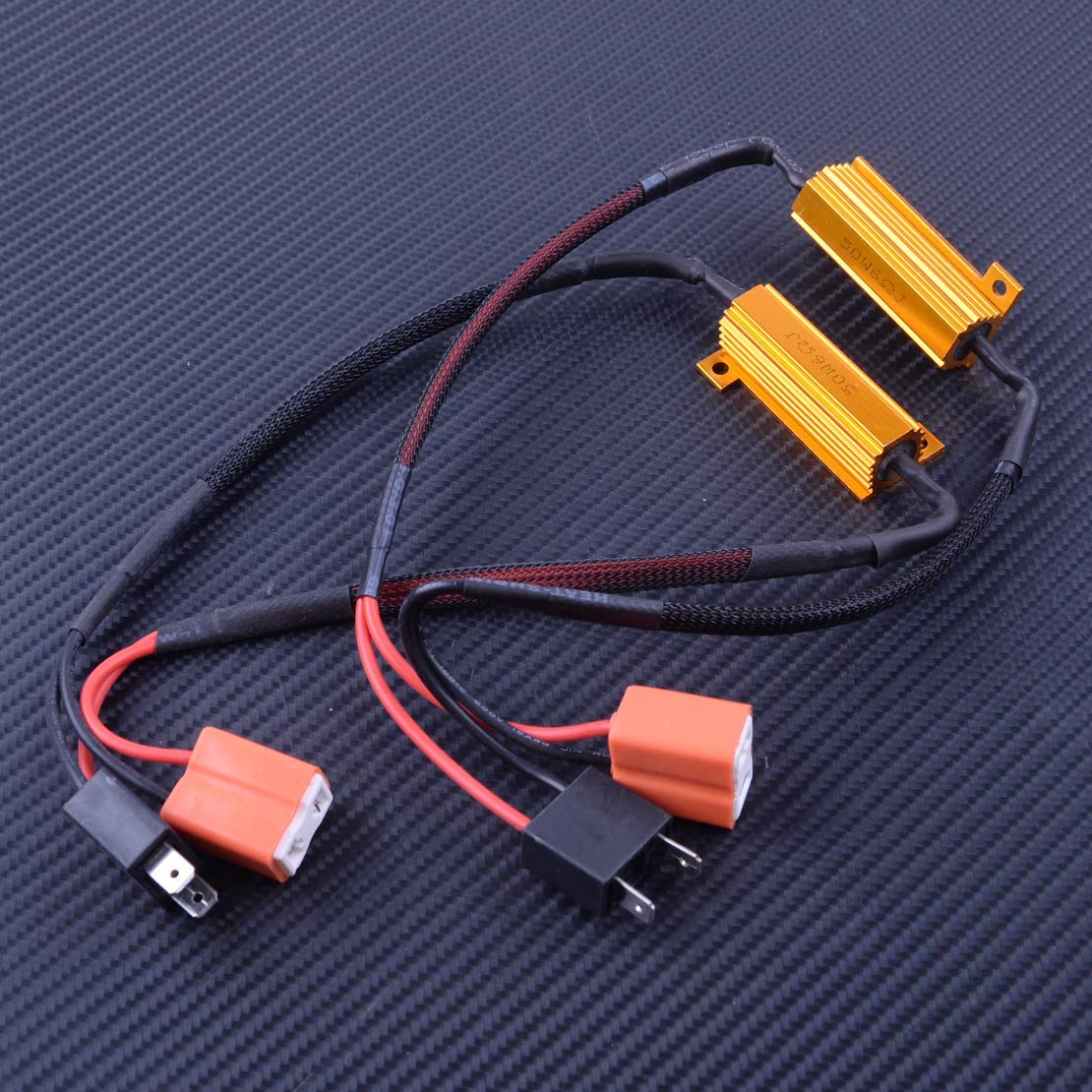 2Pcs 12V Error Free 50W H7 Headlight Canbus Load Resistor Decoder Warning Canceller 2 Pin