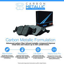 Max Brakes Front Carbon Metallic Performance Disc Brake Pads TA062051 | Fits: 2010 10 2011 11 2012 12 Lincoln MKZ
