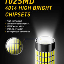 3157 LED Reverse Light Bulbs, AUXITO 1400 Lumens 4014 102-SMD 3056 3156 3057 4157 LED Bulbs with Projector for Backup Reverse Lights Tail Brake Signal Lights, 6000K Xenon White