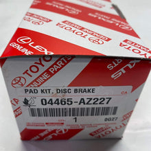 Genuine Toyota Premium Brake Pad Kit Part # 04465-AZ227
