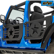 EAG Military Star Tubular 4 Door with Side View Mirror Fit for 07-18 Jeep Wrangler JK 4 Door Only
