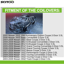 Scitoo Coilover Suspensions Shock Struts Kits Assembly Full Set Shocks Struts Kits fit 2003-2008 I-nfiniti G35(Only Coupe Model)/2003-2009 N-issan 350Z