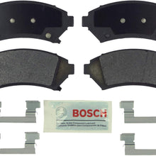 Bosch BE699H Blue Disc Brake Pad Set with Hardware for Select Buick, Cadillac, Chevrolet, Oldsmobile, and Pontiac Vehicles - REAR