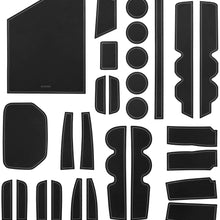 SENSHINE Console Liner Cup Liner for Toyota Tundra 2020 2019 2018 2017 2016 2015 2014 Door Mat Interior Accessories Kit(Bucket Seat, Gray Trim)