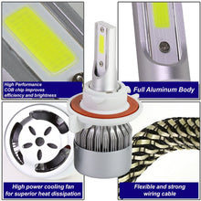 DNA Motoring HID-LED-LB-FAN-H3 Pair of LED Light Bulbs with Cooling Fan